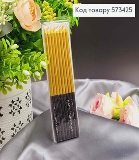 Свечи для торта, Золото металлик+Черное с надписью, 14,5см, 8шт./уп 573425 фото
