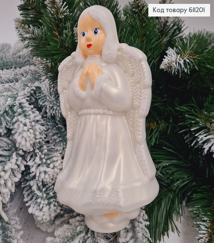 Верхушка на елку Ангел БЕЛЫЙ, 20см, Украина 611201 фото 1