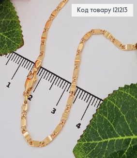 Цепочка, плетение пластинками, шир. 3мм, дл. 60см. Xuping 18K 121213 фото