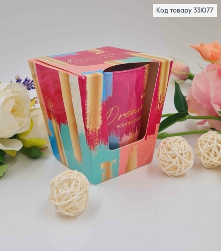 Аромасвічка стакан DREAMS, рожева  115г/30год. 331077 фото 1
