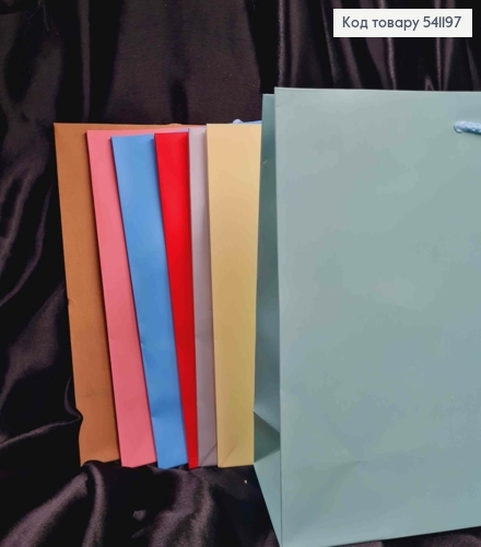 Пакет бумажный Однотонный, 25*37*9см, в ассортименте 541197 фото 2