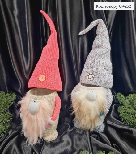 Коробка-ГНОМ, Розовых/Синих цветов в ассорти (коробка 18*12см)(шапка 23-35см), ручная работа, Украина. 614252 фото 1