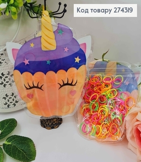 Набор силиконовых резинок "Единорожки", Яркие Цвета, 100шт/уп 274319 фото