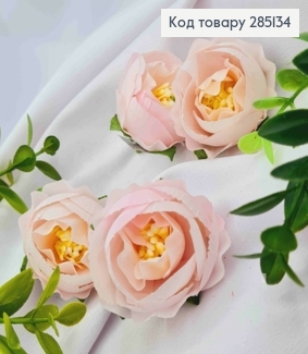 Искусственное приложение цветок Пионовидная Роза, НЕЖНО-РОЗОВОГО цвета, 4,5*4см 285134 фото