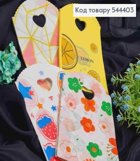 Пакет полиэтиленовый, "Цветок", "Геометрия", "Фрукты" в ассортименте, 50шт/уп, 20*13см 544403 фото