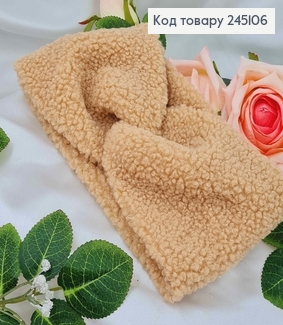 Повязка чалма, Каракуль, ПУДРА, диаметр 46см, ширина 12см, (тянется) Украина 275005 фото