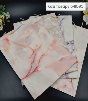 Пакет бумажный "Мраморный принт" 30*41,5*12см в ассорт. 541095 фото