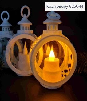 Декоративний LED ліхтарик 12см з ефектом горіння свічки теплого кольору, БІЛОГО кольору 623044 фото