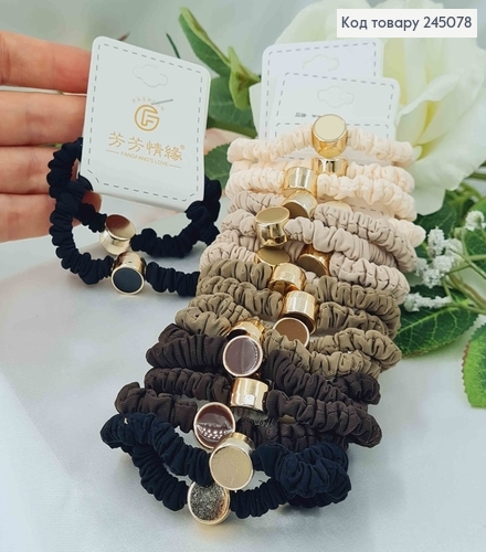 Набор резинок 2шт. цвета в ассорт., с бусинкой Кружочком 245078 фото 1