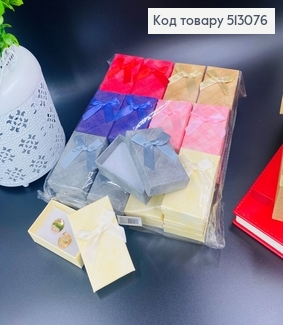 Коробка Тканая с бантиком однотоная, 8х2х5см, в ассорт. 513076 фото