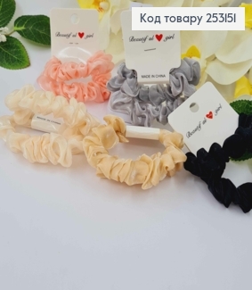Резинка жатка, органза, 6,5см, цвета в ассорт. 2шт/наб. 253151 фото