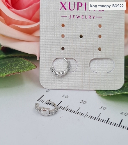 Серьги родированые на хрящ (каффы) Котик  Xuping  180922 фото 2