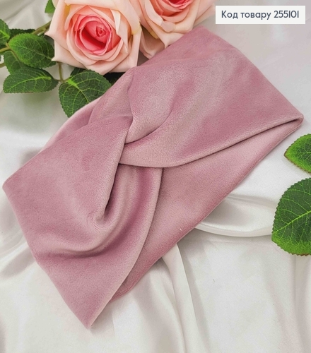 Повязка Велюровая РОЗОВО-ЛИЛОВАЯ 23*9,5см в ассор. 255101 фото 1