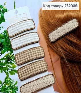 Заколка Тик-Так, Прямоугольная в ассортименте украшена стразами, Пастельные цвета в ассорт, 8см. 232086 фото