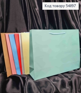 Пакет бумажный Однотонный, 25*37*9см, в ассортименте 541197 фото