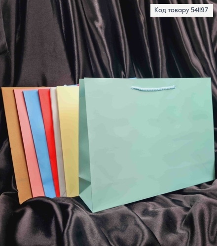 Пакет бумажный Однотонный, 25*37*9см, в ассортименте 541197 фото 1