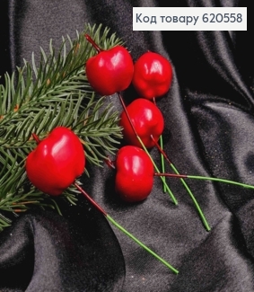 Декор Новогодний, КРАСНОЕ Яблочко, 2см 620558 фото