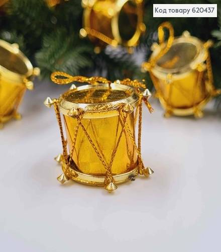 Барабан декоративный ЗОЛОТОГО цвета, 2*2см 620437 фото 1