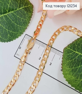 Цепочка панцирное плетение, шир. 4мм, дл. 45см. Xuping 18K 121234 фото