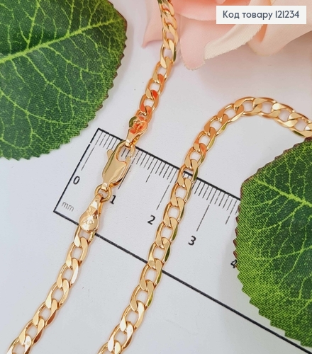 Цепочка панцирное плетение, шир. 4мм, дл. 45см. Xuping 18K 121234 фото 1