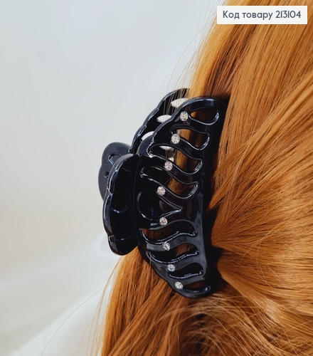 Краб пластик черный с камешками 7 см 213104 фото 1