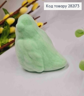 Фігурка "ГОРОБЧИК", (пластик, оксамит), М'ЯТНОГО кольору, 5*5,5см 282173 фото