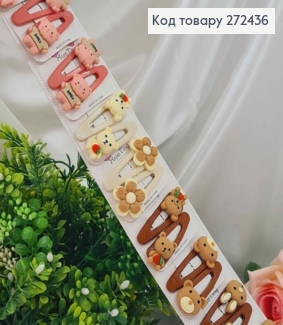 Набор детских заколок, тик-так, с Бантиками и Мишками, 20 шт/наб. 272436 фото
