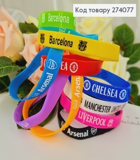 Браслет силиконовый разноцветный  с надписями  в асорт., 50шт.уп. 274077 фото