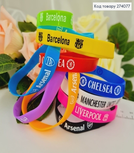 Браслет силиконовый разноцветный  с надписями  в асорт., 50шт.уп. 274077 фото 1