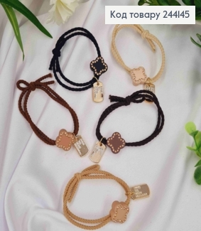 Резинка-шнурок 5см, "Житон/ Ван клів з камінчиками", пастельні темні кольори в асортименті 244145 фото