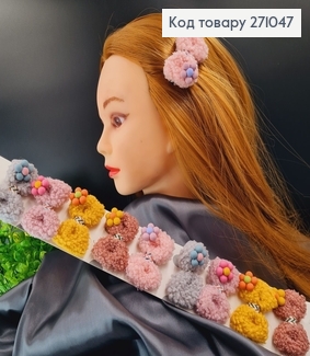 Заколка уточка детская Бантик  с цветочком 271047 фото