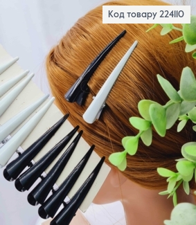 Заколка стрела металл глянцевая, Черного/Белого цветов в ассортименте, 7,5см 224110 фото