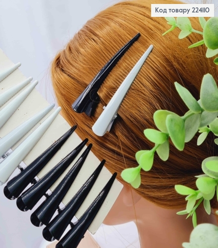 Заколка стрела металл глянцевая, Черного/Белого цветов в ассортименте, 7,5см 224110 фото 1