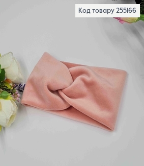 Повязка, велюр, Пудра, 22*11см, ручная работа, Украина 275098 фото