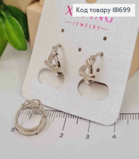 Серьги кольца "Вихрь", диаметр 1,3см, Xuping 181699 фото