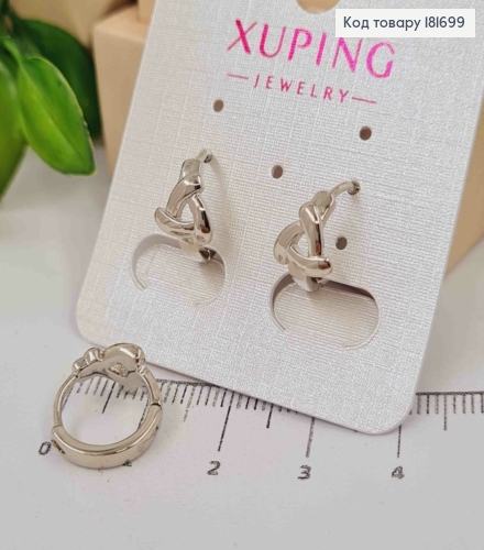 Серьги кольца "Вихрь", диаметр 1,3см, Xuping 181699 фото 1