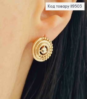 Серьги "Джини", 1,4см, английская застежка, Xuping 18K 119503 фото