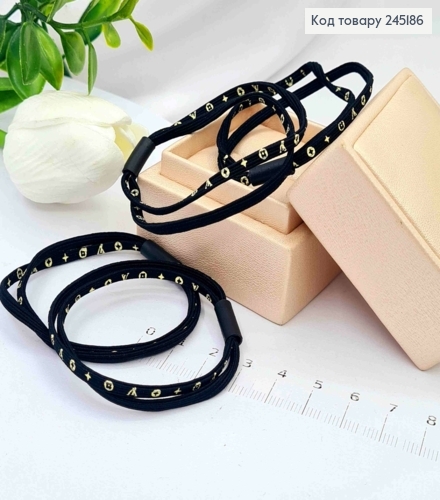 Резинка Шнурок, качественная, брендированная, Черного цвета, 5см 245186 фото 1