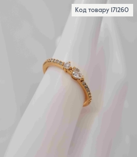 Кольцо "Нежность" с Блестящими камешками, Xuping 18К 171260 фото