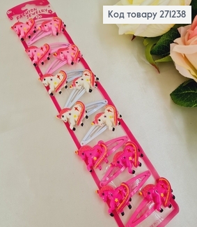 Заколка тик так цветной Единорог 12шт / уп. 271238 фото