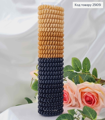 Резинка Пружинка 5 см, Коричнево-черных тонов, глянцевая 251051 фото 1