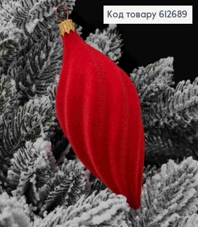 Фигурка бархат "БУРУЛЬКА №5", КРАСНАЯ, размер 11*5см, украшение пластиковое, Украина 612689 фото