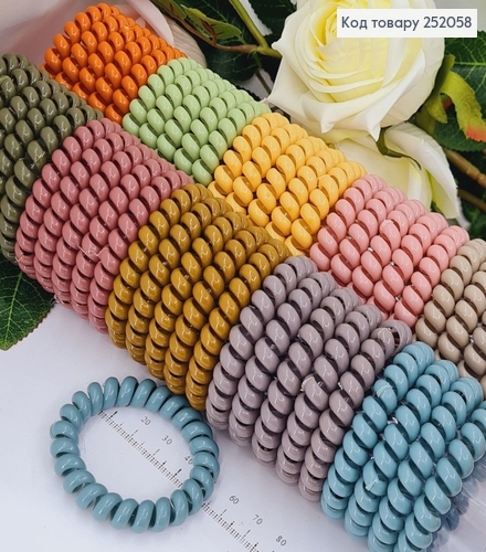 Резинка пружинка 5,5см темні тона в асорт. 252058 фото 1