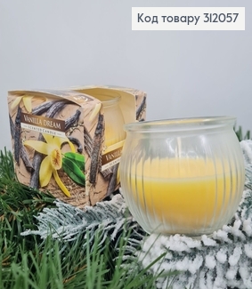 Аромасвічка стакан BISPOL Ваніль 80 г/18 годин,sn 69 - 349 312057 фото