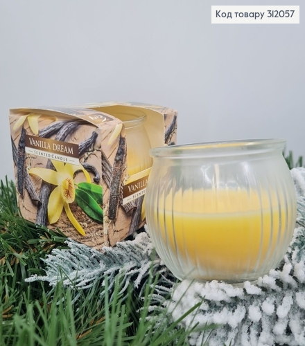 Аромасвечка стакан BISPOL Ваниль 80 г/18 часов, sn 69 - 349 312057 фото 1