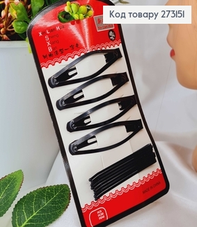 Набір: Заколка "Тік-Так" 4шт., Неведимки 8шт. 273151 фото