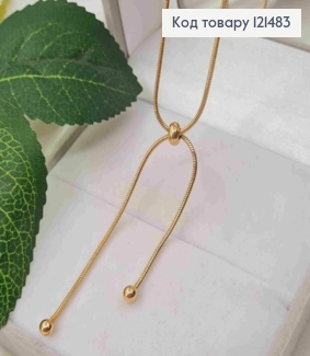 Цепочка плетения Снейк с удлинителем 5см, длина 43+5см, Xuping ТТМ 121483 фото