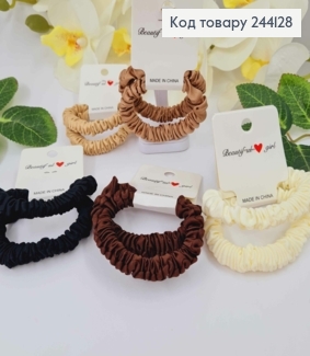 Резинка жатка, атлас, 6,5см, цвета в ассорт. 2шт/наб. 244128 фото