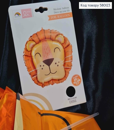 Фольгированный шарик, "ЛЕВ", Золотистого цвета, 76*73см 580123 фото 1