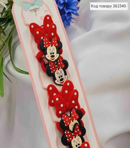 Набор резинок красных 20шт) МИККИ МАУС, БАНТИК в ассорт., размер 3см, резинка 3см 262340 фото 1